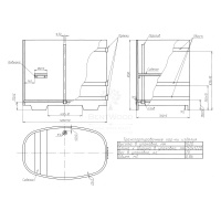 Купель овальная из дуба 0,76х1,16 Купель овальная из дуба 0,76х1,16